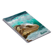 Iguana Wave (mit personalisiertem Namen) Notizblock (Rechte Seite)