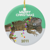 Iguana Weihnachtsschmuck mit Jahresvorlage (Hinten)