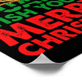 Iguana Wish You A Merry Christmas Funny Iguana  Poster (Ecke)