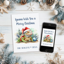 Iguana wünscht Ihnen ein frohes Weihnachtsfest