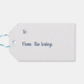 Iguana wünscht Ihnen ein frohes Weihnachtsfest Geschenkanhänger (Rückseite Horizontal)