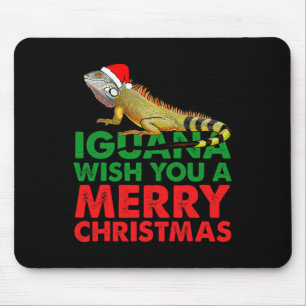 Iguana wünscht Ihnen ein frohes Weihnachtsfest Igu Mousepad