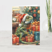 Iguana wünscht Ihnen ein frohes Weihnachtsfest Karte (Vorderseite)