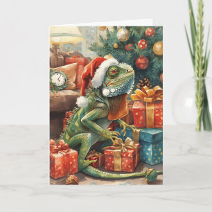 Iguana wünscht Ihnen ein frohes Weihnachtsfest Karte