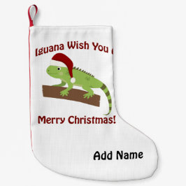 Iguana wünscht Ihnen ein frohes Weihnachtsfest Kleiner Weihnachtsstrumpf
