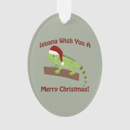 Iguana wünscht Ihnen ein frohes Weihnachtsfest Ornament