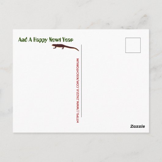 Iguana wünscht Ihnen ein frohes Weihnachtsfest Postkarte (Rückseite)