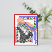 Iguanadonna Postkarte (Stehend Vorderseite)