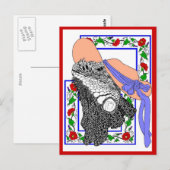 Iguanadonna Postkarte (Vorne/Hinten)