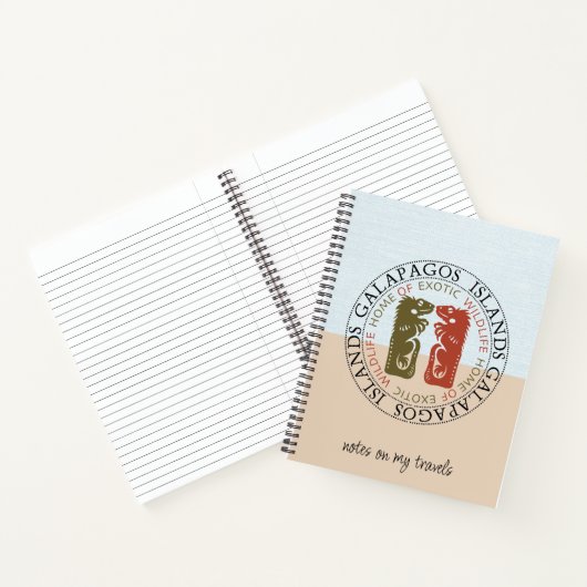 Iguanas Galapagos Inseln Reisen Notizblock (Innenseite)