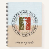 Iguanas Galapagos Inseln Reisen Notizblock (Vorderseite)