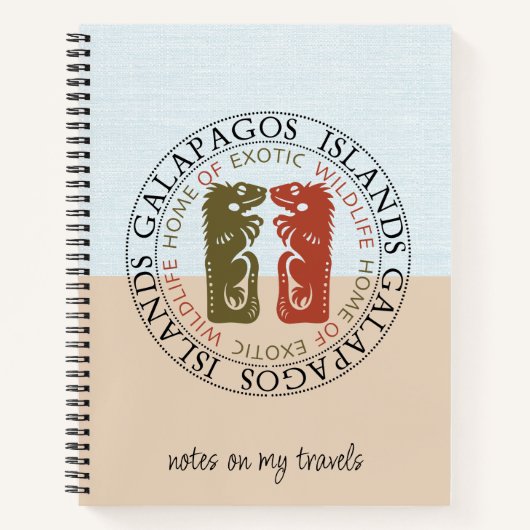 Iguanas Galapagos Inseln Reisen Notizblock (Vorderseite)