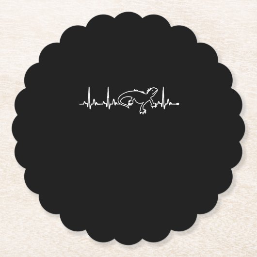 iguanas Herzschlag Untersetzer (Vorderseite)