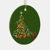 Iguanas mit Hut LIGHTS Weihnachten Keramik Ornament (Rechts)