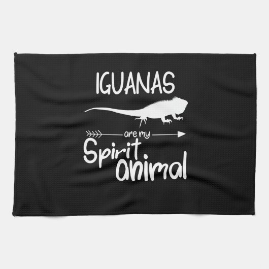 Iguanas sind meine Geist-Tier-Geschenke Männer Fra Geschirrtuch (Horizontal)