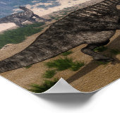 Iguanodon-Dinosaurier-Herde an der Küste Poster (Ecke)