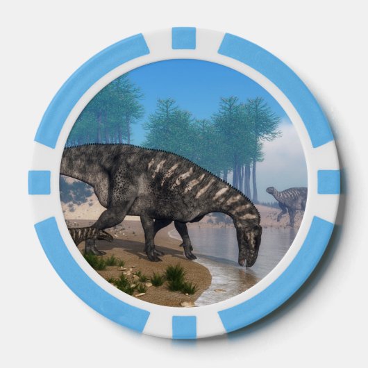 Iguanodon-Dinosaurier Pokerchips (Vorderseite)
