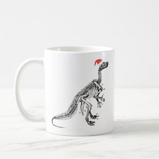 Iguanodon (Dinosaurier) Weihnachten Kaffeetasse (Links)