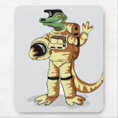 Iguanodon ist in einem Kosmonauten-Raum gekleidet. Mousepad (Vorne)