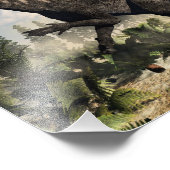 Iguanodon-Roaring - 3D-Rendering Fotodruck (Ecke)