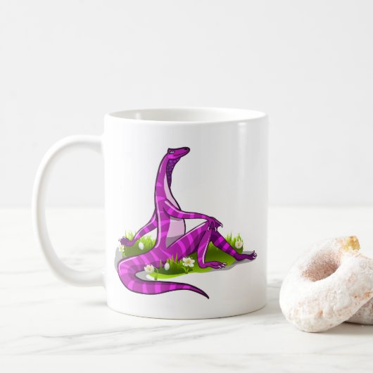 Iguanodon zeigt ihre natürliche Schönheit. Kaffeetasse (Mit Donut)