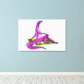 Iguanodon zeigt ihre natürliche Schönheit. Leinwanddruck (Insitu (Holzboden))