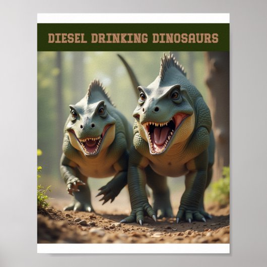 Iguanodons scherzen poster (Vorne)