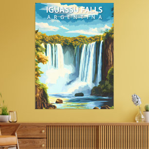 Iguassu Fälle, Argentinien – Vintage Reiseplakat A Leinwanddruck