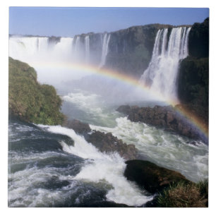 Iguassu Falls, Parana Staat, Brasilien.Luftbild Fliese