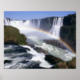 Iguassu Falls, Parana Staat, Brasilien. Luftbild Poster