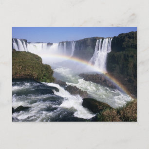 Iguassu Falls, Parana Staat, Brasilien. Luftbild Postkarte