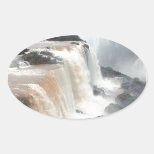 iguazu Fall Brazill Ovaler Aufkleber