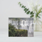 Iguazú Falls Brazil Waterfall Travel Postcard Postkarte (Stehend Vorderseite)
