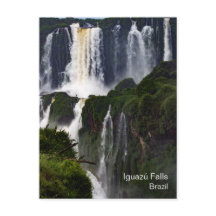 Iguazú Falls Brazil Waterfall Travel Postcard