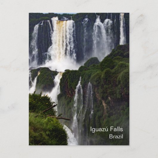 Iguazú Falls Brazil Waterfall Travel Postcard Postkarte (Vorderseite)