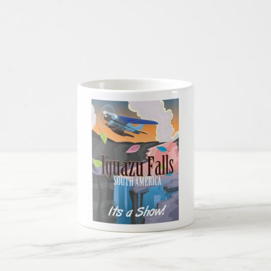 Iguazu Falls South America Reiseplakat Kaffeetasse (Mittel)
