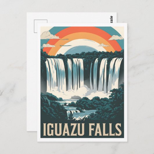 Iguazu Falls Vintag Postkarte (Vorne/Hinten)