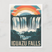 Iguazu Falls Vintag Postkarte (Vorderseite)