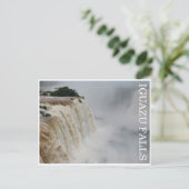 iguazu fällt grau postkarte (Stehend Vorderseite)
