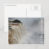 iguazu fällt grau postkarte (Vorne/Hinten)