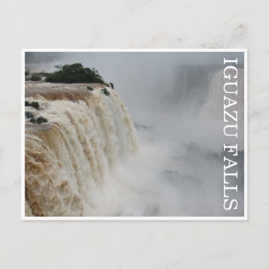 iguazu fällt grau postkarte (Vorderseite)