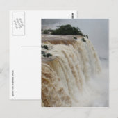 iguazu fällt grau postkarte (Vorne/Hinten)