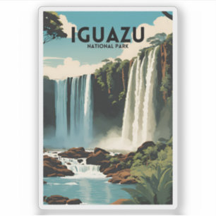 Iguazu National Park Travel Poster Aufkleber