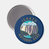 Iguazu Nationalpark Argentinien Distressed Circle Magnet (Vorderseite/Rückseite)