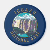Iguazu Nationalpark Argentinien Distressed Circle Magnet (Vorne)