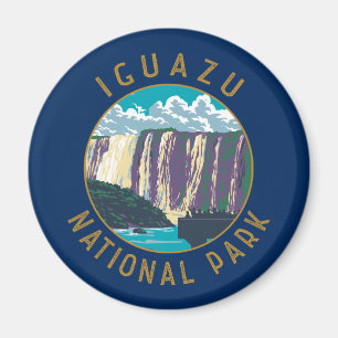 Iguazu Nationalpark Argentinien Distressed Circle Magnet