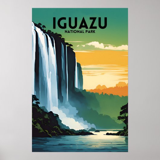 Iguazu Nationalpark Vintag Poster (Vorne)