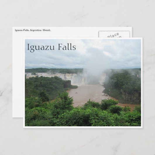 Iguazu-Stürze-Spray Postkarte (Vorne/Hinten)