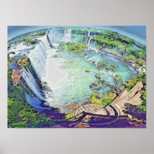 Iguazu-Wasserfälle Argentinien Poster
