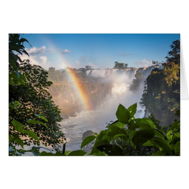 Iguazú Wasserfälle mit Regenbogen, Argentinien (Vorderseite (Horizontal))